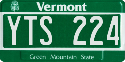 VT license plate YTS224