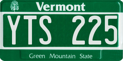 VT license plate YTS225