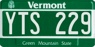 VT license plate YTS229