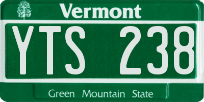 VT license plate YTS238