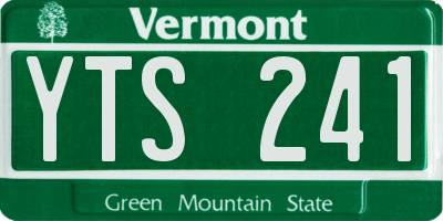 VT license plate YTS241