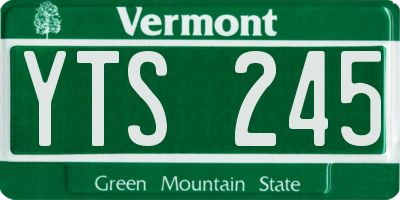 VT license plate YTS245