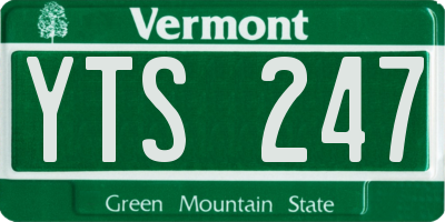 VT license plate YTS247
