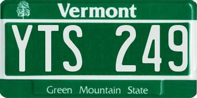 VT license plate YTS249