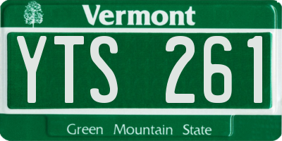 VT license plate YTS261