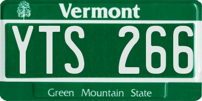 VT license plate YTS266