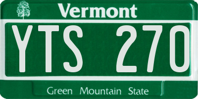 VT license plate YTS270