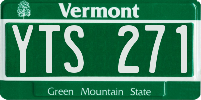 VT license plate YTS271