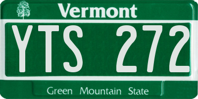 VT license plate YTS272