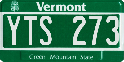 VT license plate YTS273