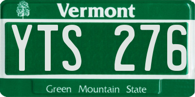 VT license plate YTS276