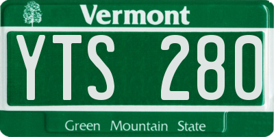 VT license plate YTS280