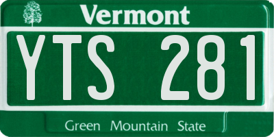 VT license plate YTS281