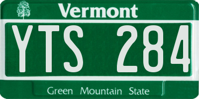 VT license plate YTS284