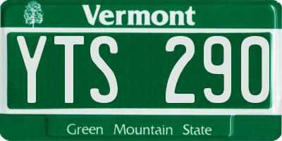 VT license plate YTS290