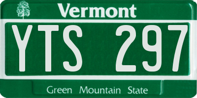 VT license plate YTS297