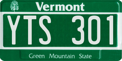 VT license plate YTS301