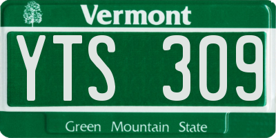 VT license plate YTS309