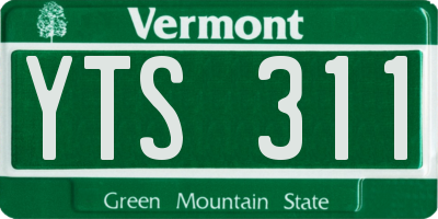 VT license plate YTS311