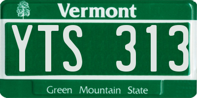 VT license plate YTS313