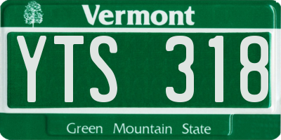 VT license plate YTS318