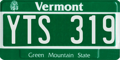 VT license plate YTS319