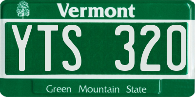 VT license plate YTS320