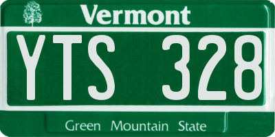 VT license plate YTS328