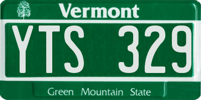 VT license plate YTS329