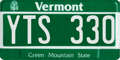 VT license plate YTS330