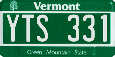 VT license plate YTS331