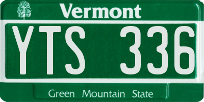 VT license plate YTS336