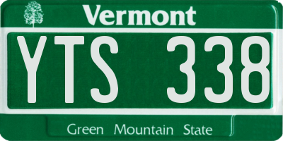 VT license plate YTS338