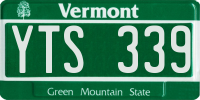 VT license plate YTS339
