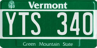 VT license plate YTS340
