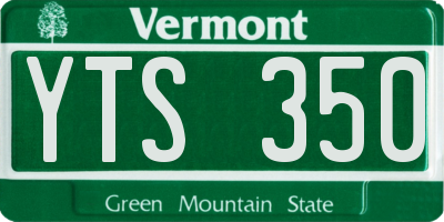 VT license plate YTS350