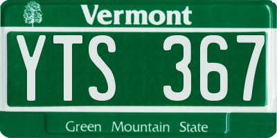 VT license plate YTS367
