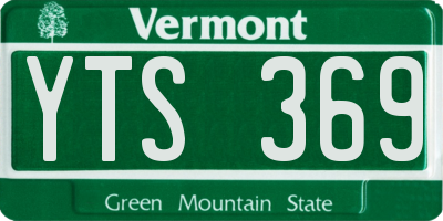 VT license plate YTS369