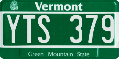VT license plate YTS379