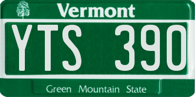 VT license plate YTS390