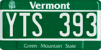 VT license plate YTS393