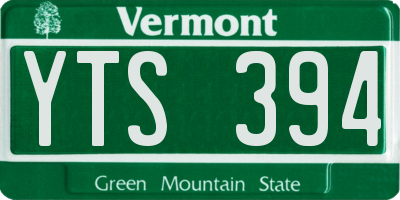 VT license plate YTS394
