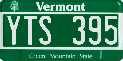 VT license plate YTS395