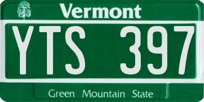 VT license plate YTS397