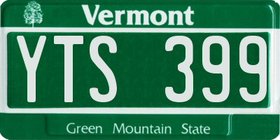 VT license plate YTS399