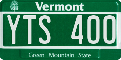 VT license plate YTS400