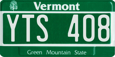 VT license plate YTS408