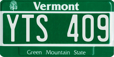 VT license plate YTS409