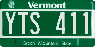 VT license plate YTS411