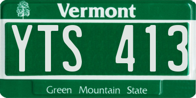VT license plate YTS413